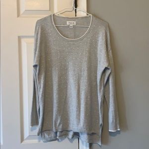 ELLE long sleeve grey and white sweater shirt
